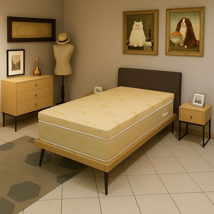 Mattress Topper 100x200 Cm - 7 Cm Thick - Non-slip and Removable Cover - POLYSOF Mattress Topper