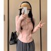Pink ice silk sunscreen clothes women's summer slim-fit yoga clothes jacket tight top 2026 new suit cardigan