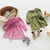Lace Trim Bow Collar Long Sleeve Princess Dress for Kids - 2026 Autumn Collection