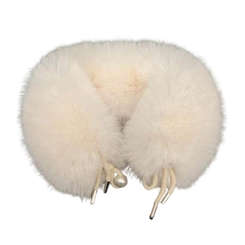 Kragen Plüschkragen Pelziger Schal Warmes Winteraccessoire Weiches Polyester Für den Täglichen Gebrauch Nackenwärmer