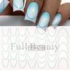 Nail Art Sticker, French Lines Gradual Change Smile Simple Nail Watermark Sticker Set