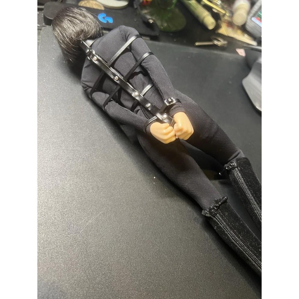 TOYBARJAPAN 1/6 Scale Action Figure Black Leather Style Back Restraint Strap Limited Edition