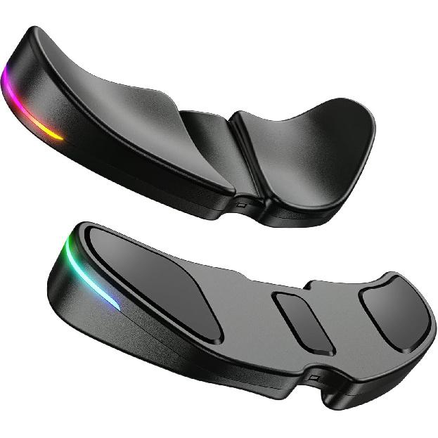 HornsX1 Right-Handed RGB Ergonomic Gliding Palm Rest for Mouse, Wrist Rest Pad, 3 RGB Lighting Modes, Reduce Wrist Pain, Anti-Fatigue, for