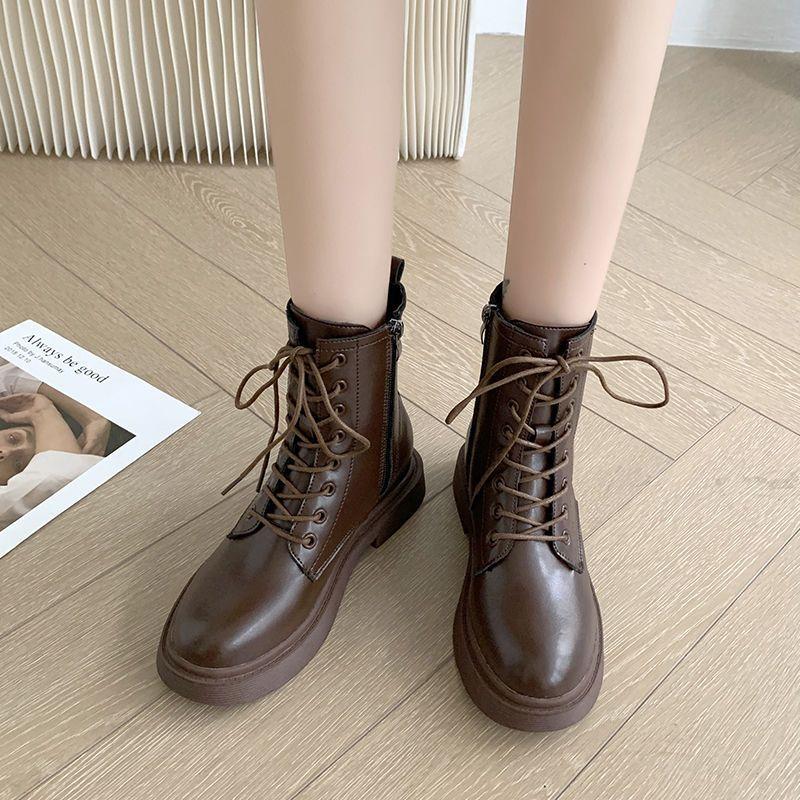 Fashion Ankle Boots for Women British Style Height Increasing Non Slip Booties Goth On Offer Designer Luxury Y2k Hot Woman Short Shoes