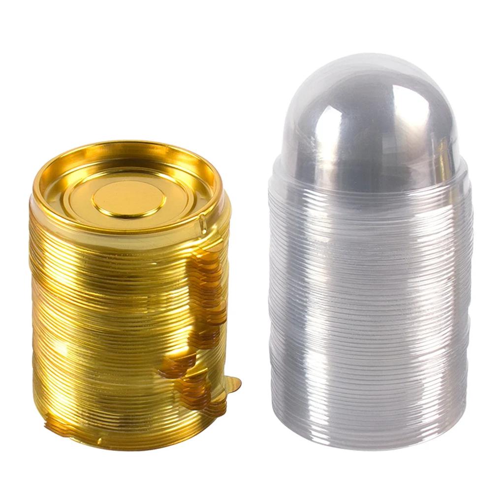 100 Stück Klare Plastik Mini Cupcake Boxen Muffin Pod Kuppel Muffin Behälter Box für Hochzeit Geburtstag Dessert Backdekorationen