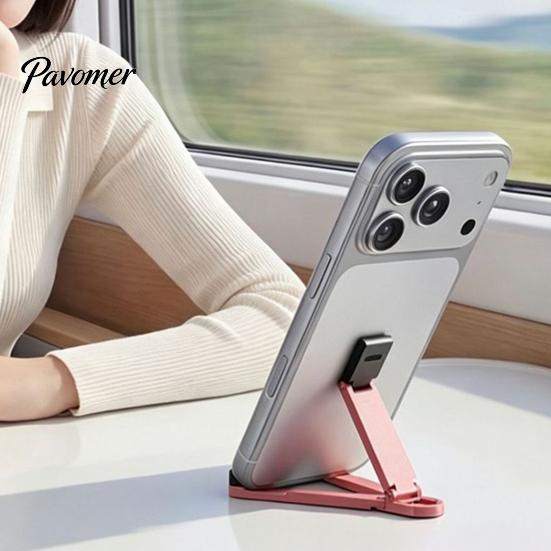 Cell Phone Stand Mini Foldable Keychain, Portable Holder for Pocket Desk, Home Office Travel Desk Accessory