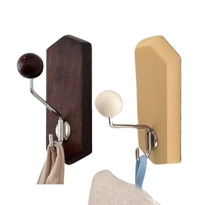 Magnetischer Wandhaken aus Naturholz Mehrzweck für Kleidung Schlüssel Taschen Heim- und Bürodekoration