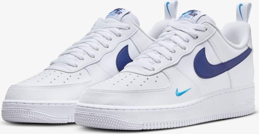 Кроссовки Nike Air Force 1 '07 белый/светло-фото-синий/глубокий королевский синий