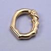 6 Stück/Los Unregelmäßige Geometrische Hohlverbinder Anhänger Edelstahl Charms Für Schmuckherstellung Zubehör Goldfarbe Oval Rund