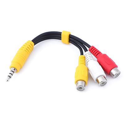1 Adet 3.5Mm Mini Aux Erkek Stereo 3 Rca Dişi Ses Video Av Adaptör Kablosu