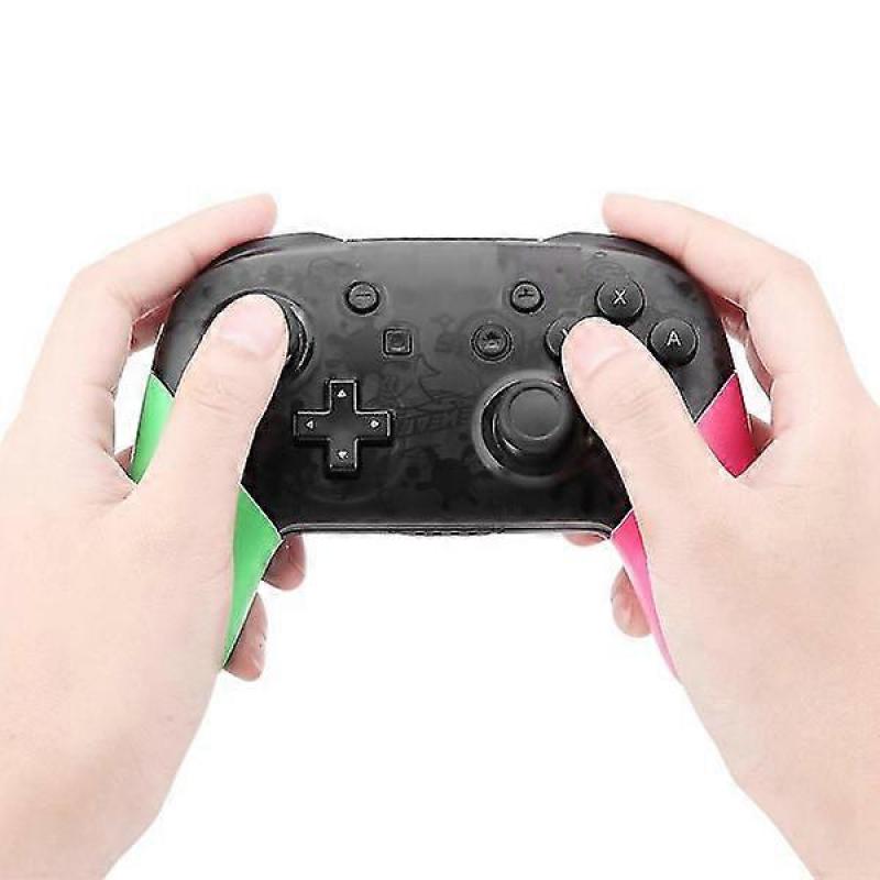 Nintendo Switch Pro Wireless Bluetooth Gamepad Controller (Green Pink). Gaming controller.