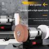 Multi-functional Desktop Mini Grinding Machine: Electric Knife Sharpener, Rust Remover & Polisher with Coarse and Fine Double Sanding Wheels