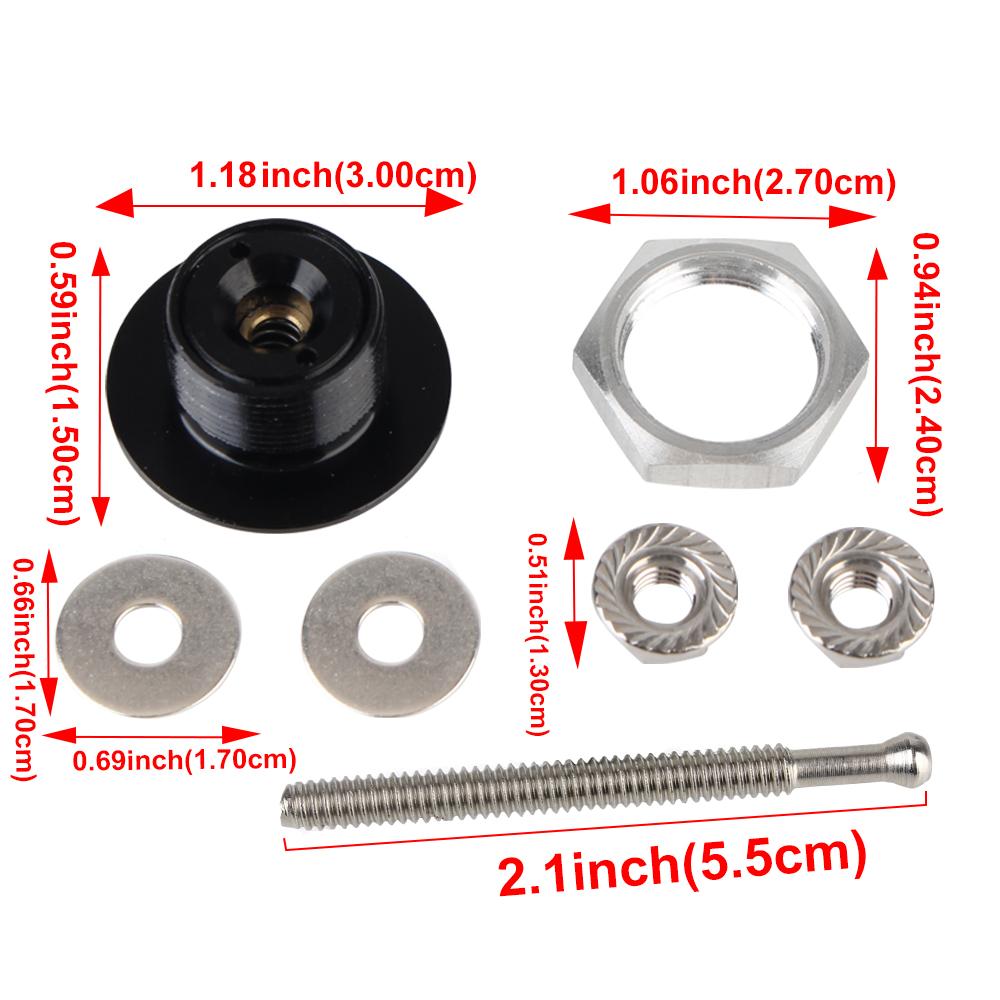 Lot De 2 Verrous De Capot à Dégagement Rapide - Alliage Aluminium, Bouton-poussoir - Pour Voiture, Capot, Pare-chocs - 11