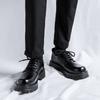 Fashion Green Leather Classic Men's Casual Shoes High Quality Red Men's Thick Sole Leather Shoes Brogue Retrol Business Shoes for Men