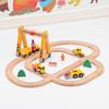 Wooden Hanging Tower Track Set Is Compatible With All Brands Of Railway Toys Road Accessories Assembly For Children Gifts PD60