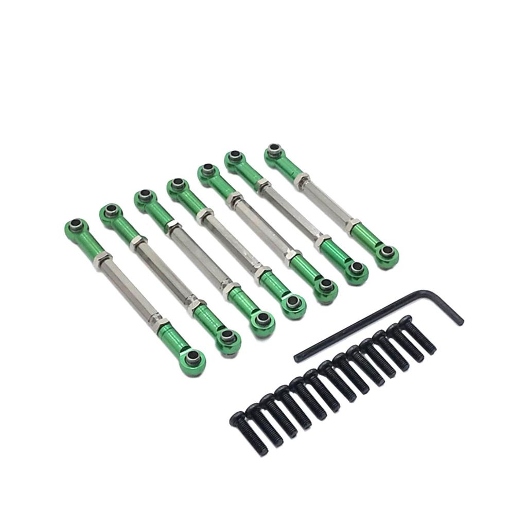 7PCS Adjustable Aluminum Steering age Servo Pull Rod Turnbuckle Metal 4001 1/10 Car Upgrade Parts