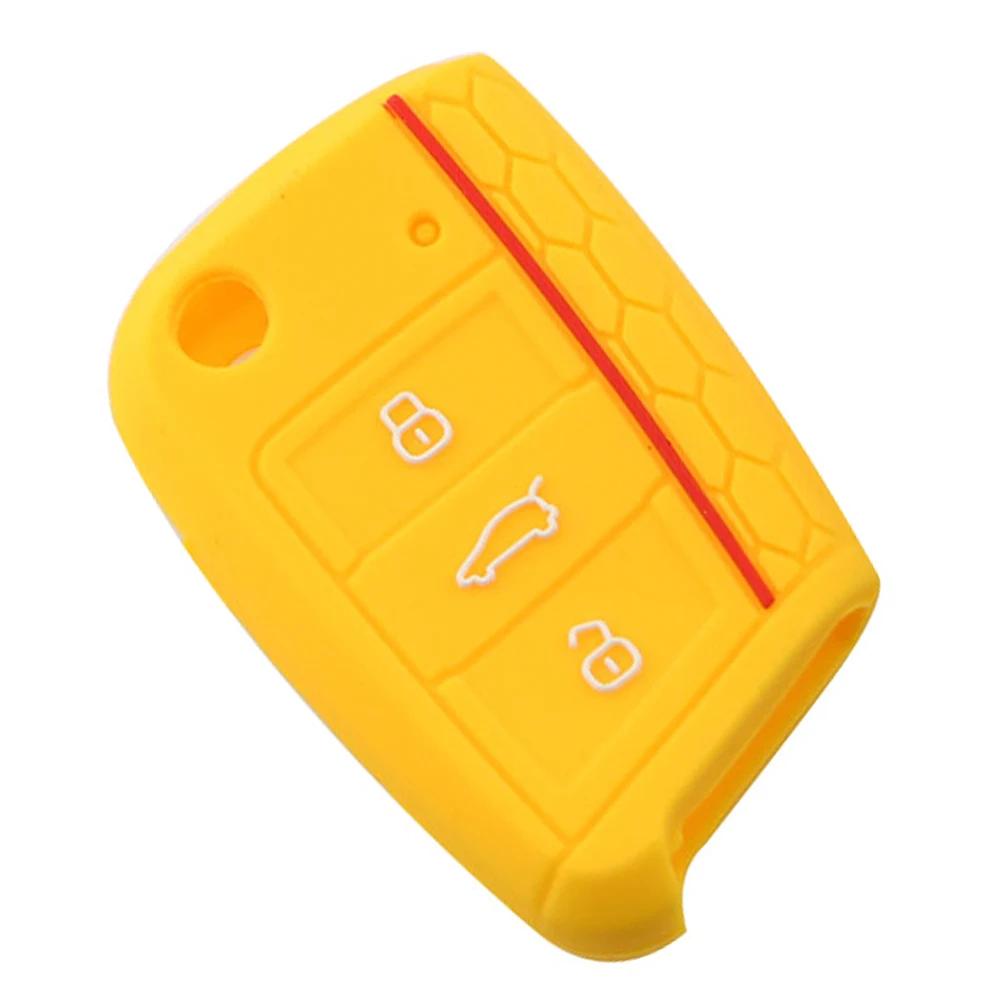 Silicone Car Key Protection Cover Key Holder Case Fit for Volkswagen VW Golf 7 MK7 7.5 2013 - 2019 Accessories