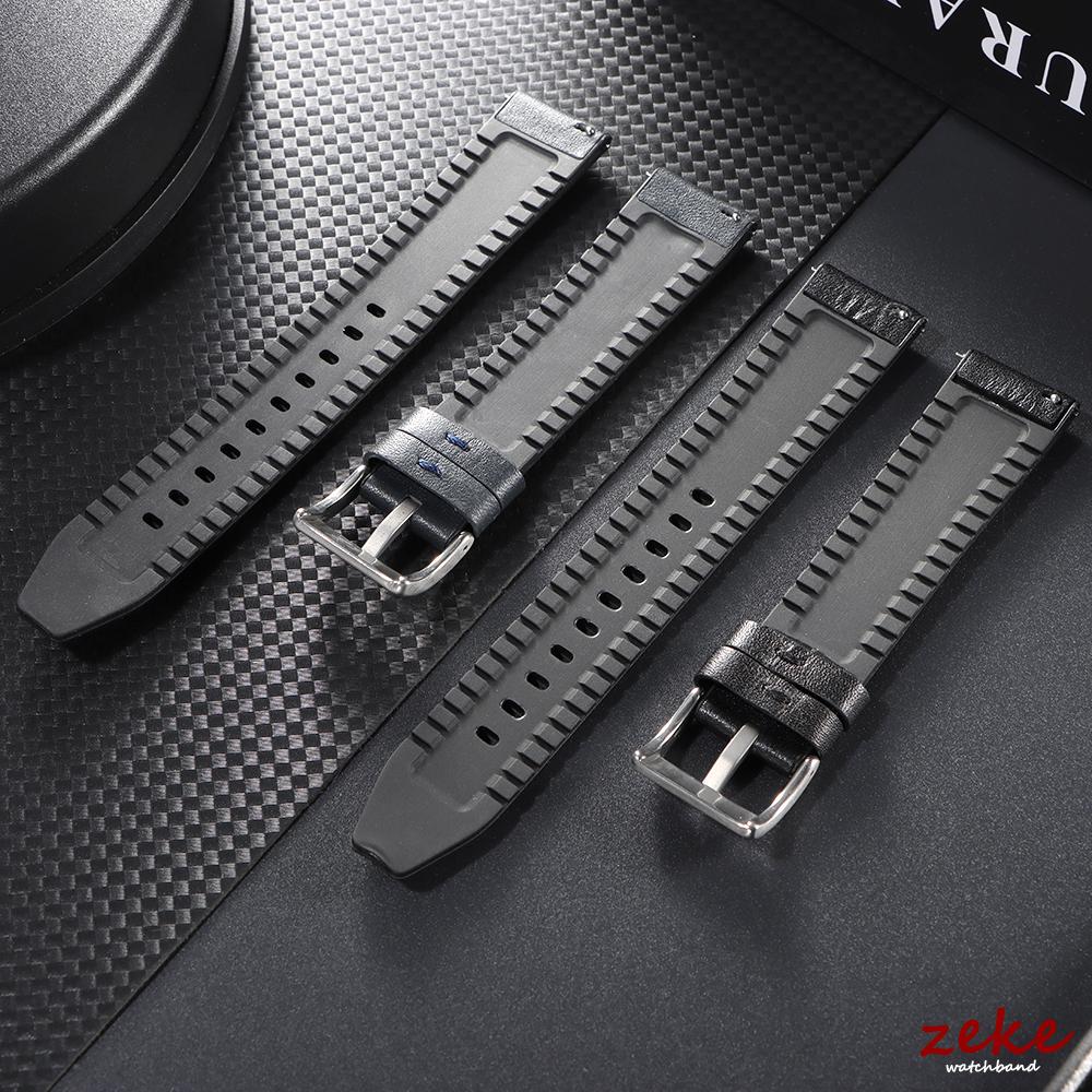 20mm 22mm Strap for Huawei Watch4 4 Pro/Watch 3 Pro Men Women Leather+Silicone Base Waterproof Sport Watch Band Casusl Wristband