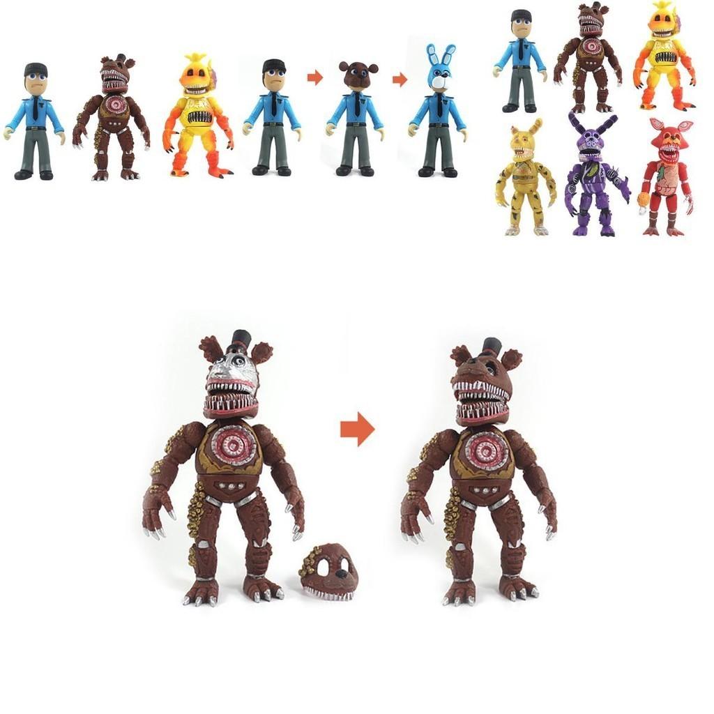 Vibrant 6pcs Fnaf Five Nights At Freddy's Light Up Action Figures For Kids