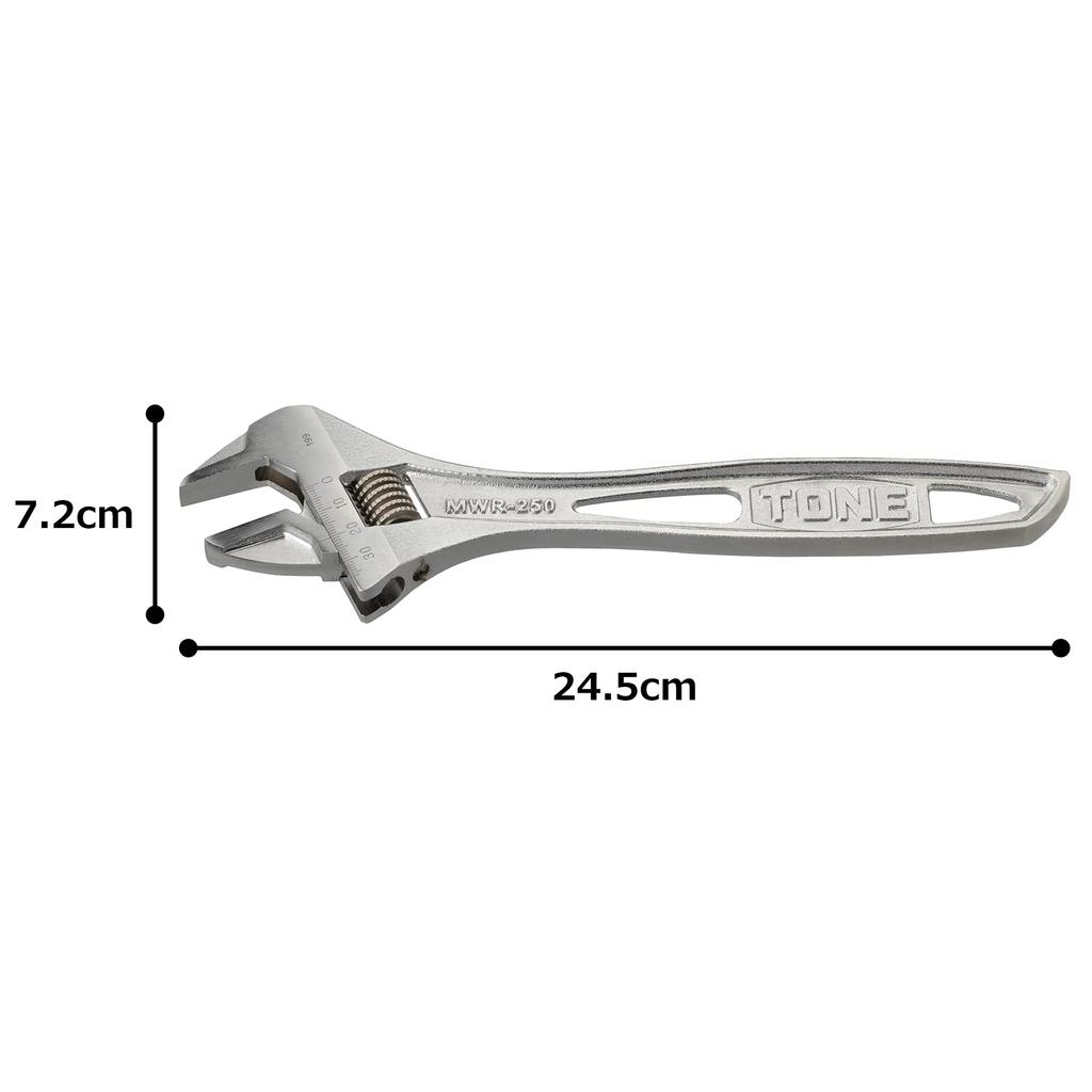 TONE Monkey Wrench Total length 250mm (with scale) MWR-250,