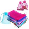Fashionable 10pcs Organza Bags For Candy And Jewelry In Multiple Colors And Sizes