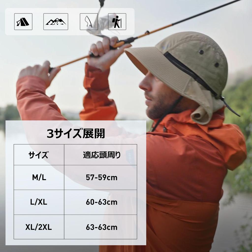 Safari Hat for Adventure Boonie Fishing UV Military Sun Chin Wide UV Hiking [TOP-EX] Men, Hat, Foldable, Hat, Stylish, Hat, Protection, Hat, Hat, Hat,