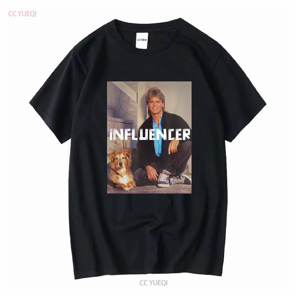 Macgyver Influencer Tričko Dospělý Dítě dlouhý nebo krátký rukáv vintage Vyprané designové oblečení Pohodlné Pružné