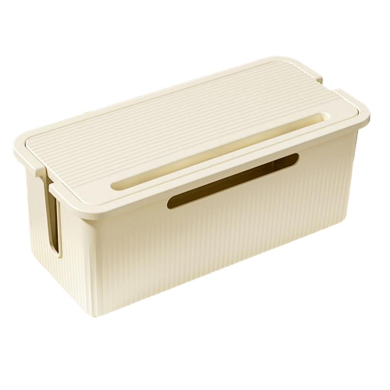 

CYCLI-Cable Management Box With Lid To Hide Wires& Power Strips Desk Computer Cable Organizer Box A 32X15x12.5Cm