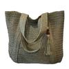 Woven Shoulder Bag, Large Capacity Tote Bag, Commuter Shoulder Bag, Summer Beach Tote, Purse for Women Vacation Street Work