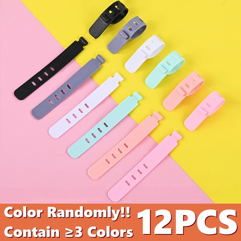 4/12/20pcs Mobile Phone Cable Winder Earphones Clip Charger Cord Organizer Management Silicone Wire Cord Fixer Holder Cable Belt