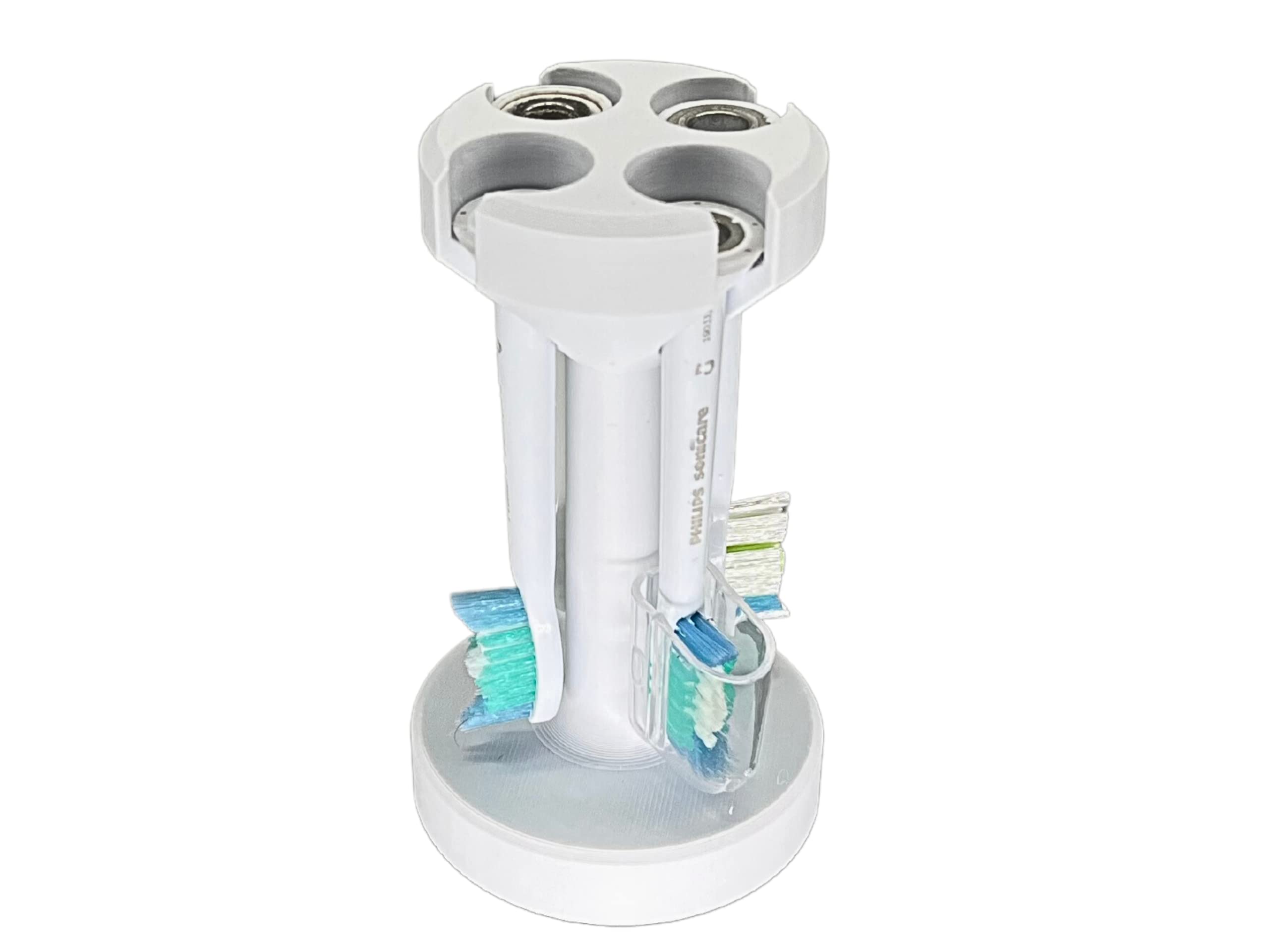 

HOYT DESIGN Compatible with Philips Sonicare Countertop Electric Toothbrush Replacement Brush Head Holder Organizer Stand білий
