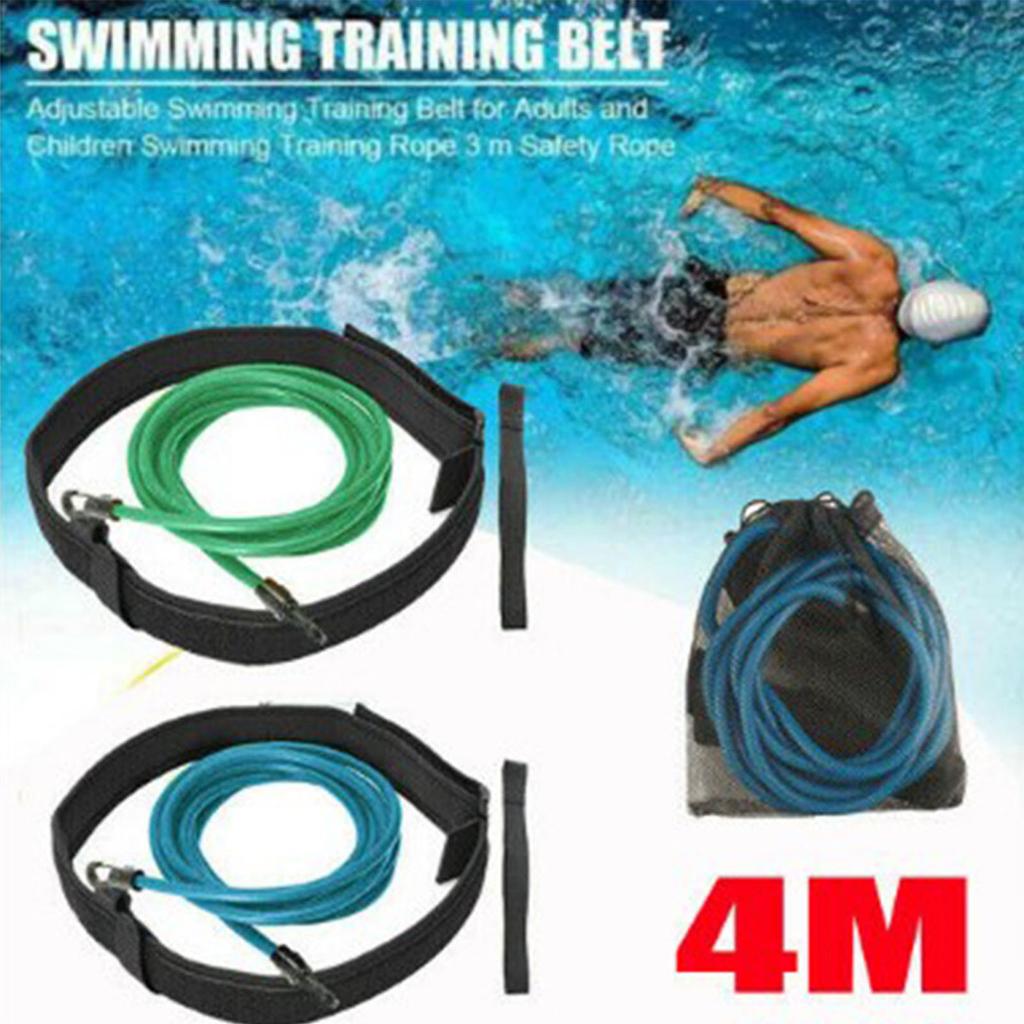 Swimming Training 4M Swim Tether Belt Swimming System Swim Training Equipment Blue