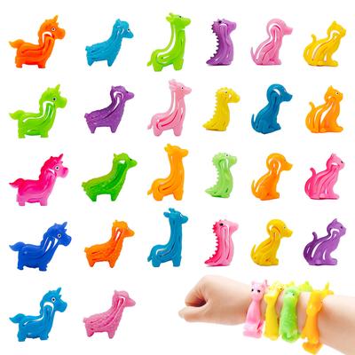 6/10 sztuk Zabawna Bransoletka ze Zwierzątkami Kreskówkowymi Dziecięca Impreza Urodzinowa Baby Shower Prezent dla Gościa Weselnego Rzeczy do Piniaty Karnawałowy Prezent Nagroda