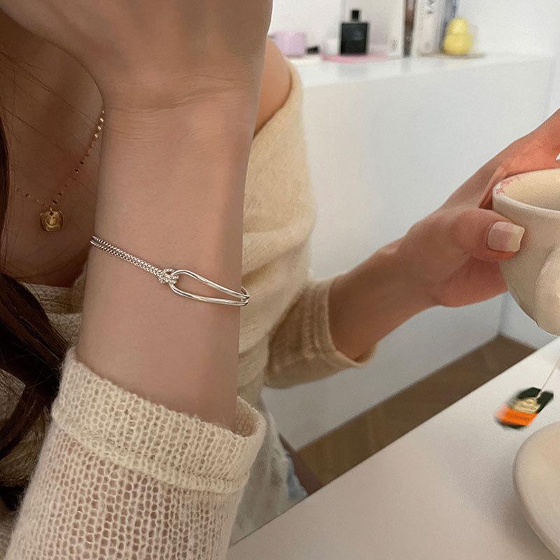 Minimalist Knot Bracelet for Women Light Luxury Simple Elegant Boho Style Handmade