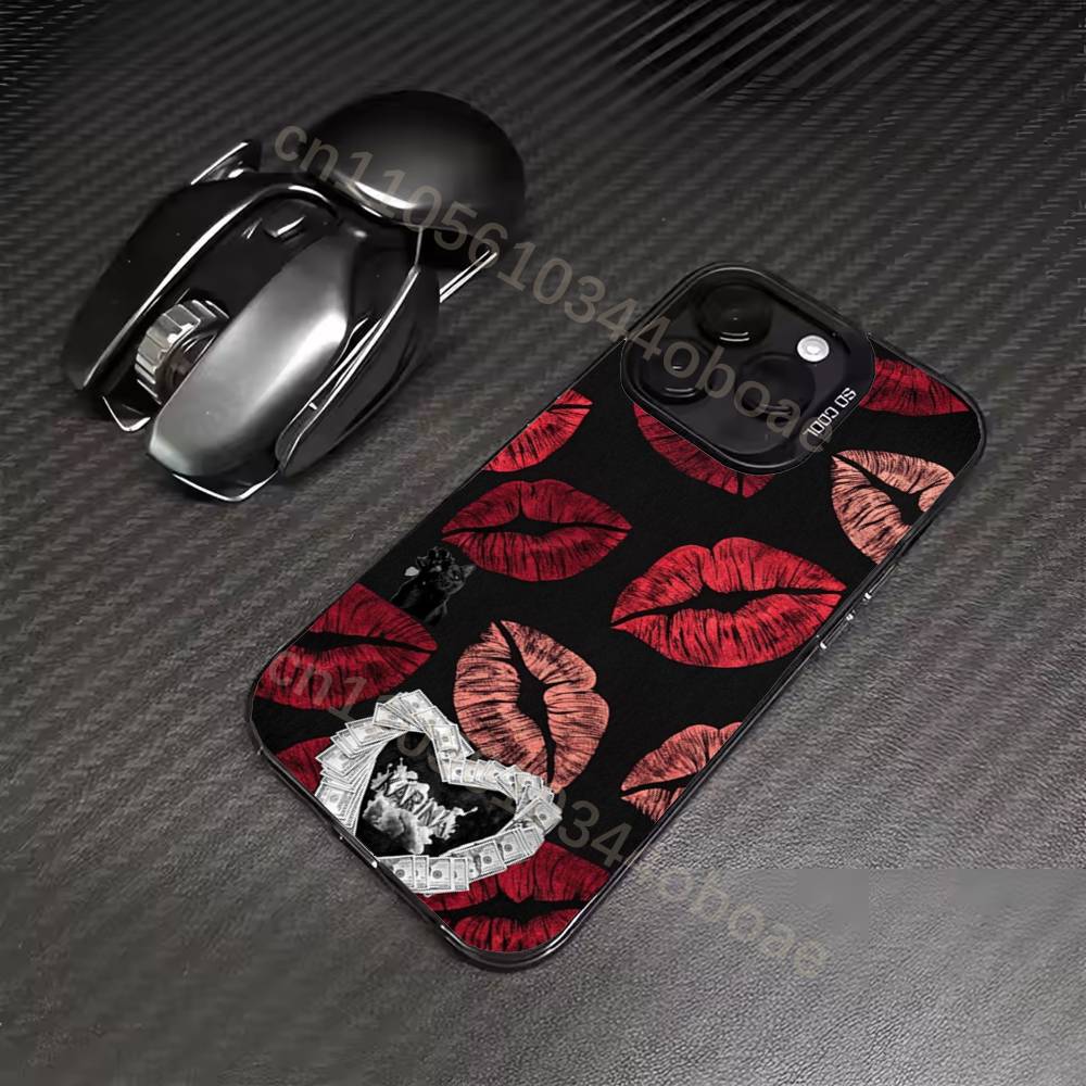 Red Lip  Phone Case For iPhone 17,16,15,14,13,12,11,Pro,MAX,Plus TPU Soft To Skin-friendly Cover