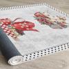 Decorative Cotton Woven Base Line Pattern Thin Modern Washable Machine Woven Trend Room Carpet