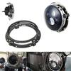 Upgraded 7" Headlight Mounting Bracket Aluminum Round Rings for Motorcycle Car