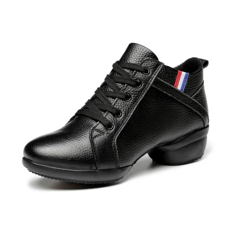  Fashion Woman Leather Salsa Latin Dance Shoes for Women Charm Jazz Dancing Shoe High Heels Platform Shoes Girl Sneaker