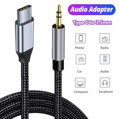 AUX Audio Cable Type-C USB C To 3.5mm Jack AUX Cord Car Speaker Headphone Adapter for Samsung Xiaomi Huawei Type-C Converter