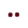 Retro Burgundy French High-End Square Stud Earrings Niche Design Temperament Fashion Earrings