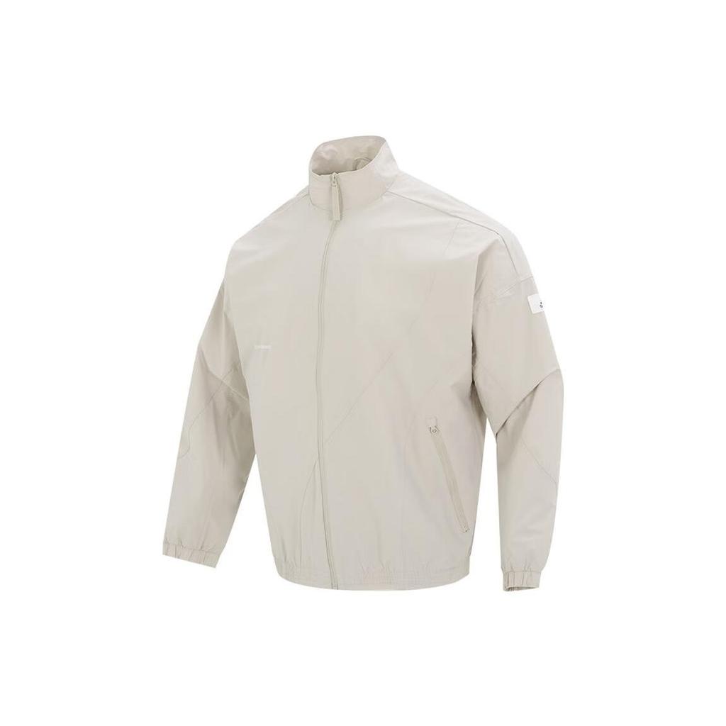 Adidas Solid Color Sports Casual Windbreaker Jacket Men Outerwear Khaki IP4953