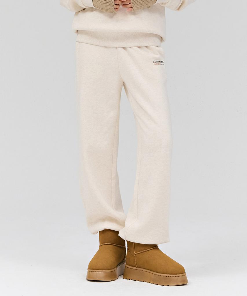 CHASECULT Unisex Essential Straight Brushed Pants - Beige