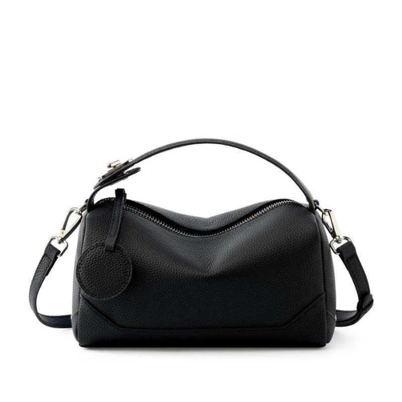 Oberleder Damen Tasche Mode Echtes Leder Boston Tasche Vielseitig Trendig Handtasche Umhängetasche