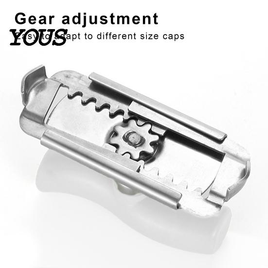 Hand Fatigue Relief Jar Opener Adjustable Mason Opener, Multifunctional Bottle Cap Remover Kitchen for Seniors Arthritis, Stainless Steel Tool