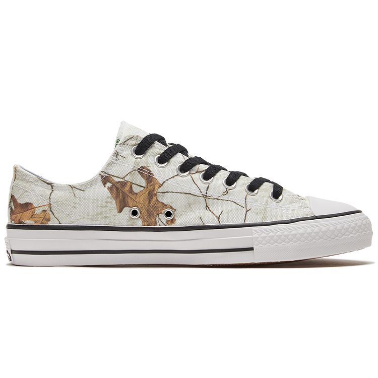 Converse Chuck Taylor All Star Pro Vintage Casual Low Top Canvas Shoes Unisex Sneakers White Leaf 169484C