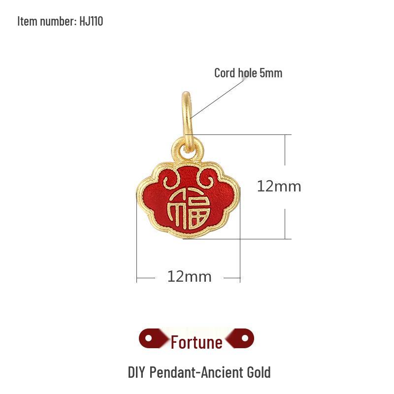 Ancient Gold Sand Cloisonné Beads for DIY Jewelry: Small Drop Pendant Necklace & Bracelet Accessories