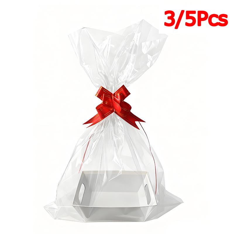 3/5PC Gift Baskets Party Ornament Storage Easter Solid Color Perfect for Accessories Packaging Storage Holiday Gifts 25x17x9cm