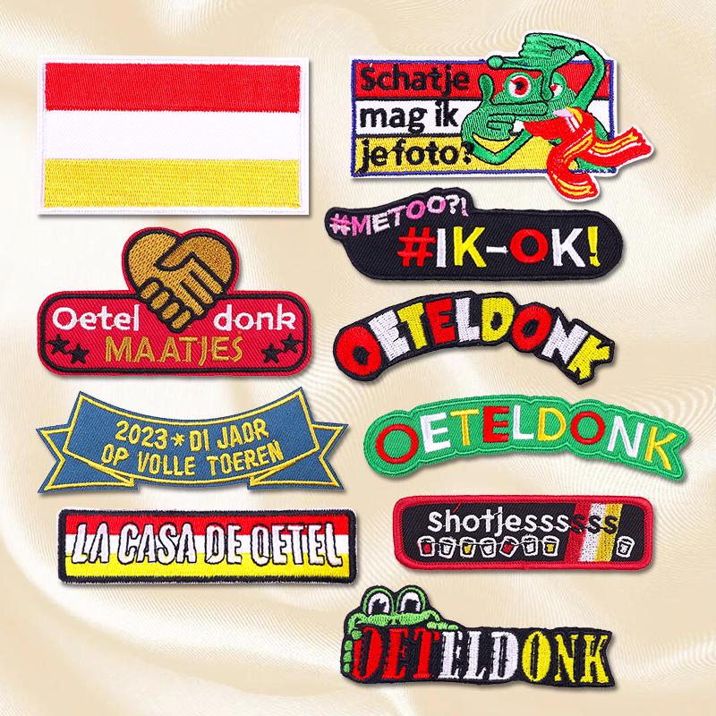 10pcs Set Patch Netherland Oeteldonk Emblem Embroidery Patches For Clothes Iron On Patches For Clothing Uniform Embroidered Diy 