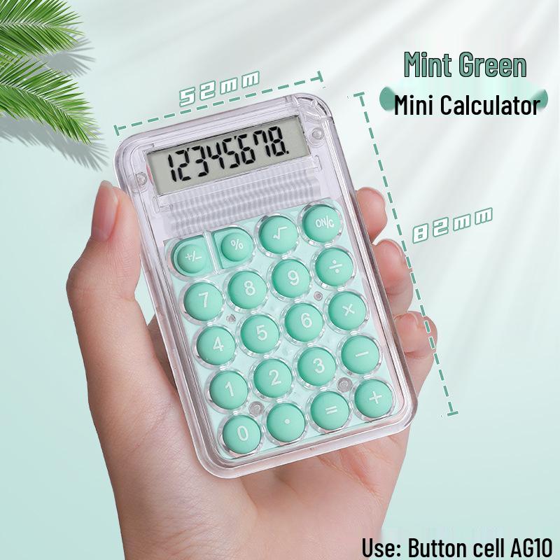 Compact Silent Mini Calculator for Students - Cute and Portable for Junior and High School