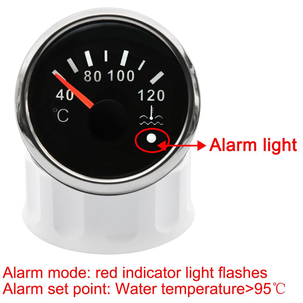 52mm Gauge + 10mm Sensor Car Motorcycle Pointer 40-120 Celsius Water Temp Gauge Temperature Meter Coolant Temperature Sensor